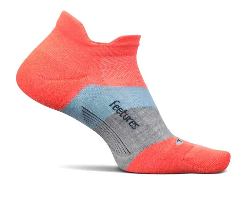 Feetures Elite Light Cushion No Show Tab - Coral