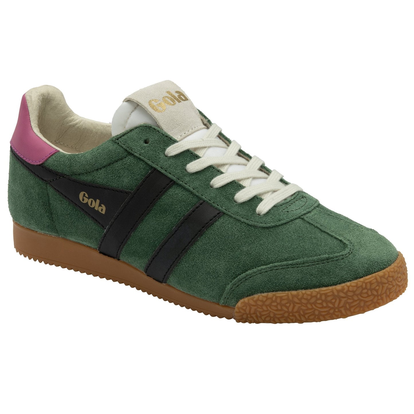 Gola Classics Women's Elan Sneakers - Evergreen/Black/Fuchsia