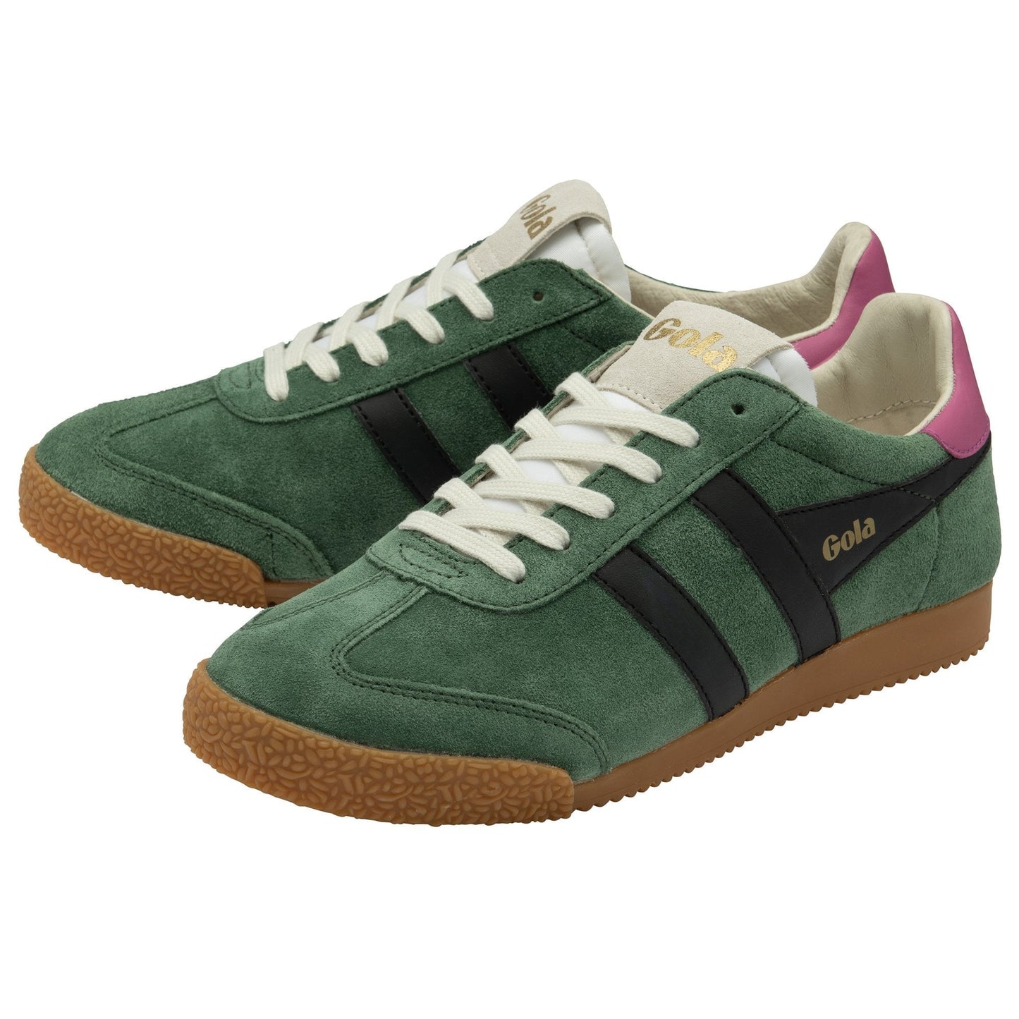 Gola Classics Women's Elan Sneakers - Evergreen/Black/Fuchsia