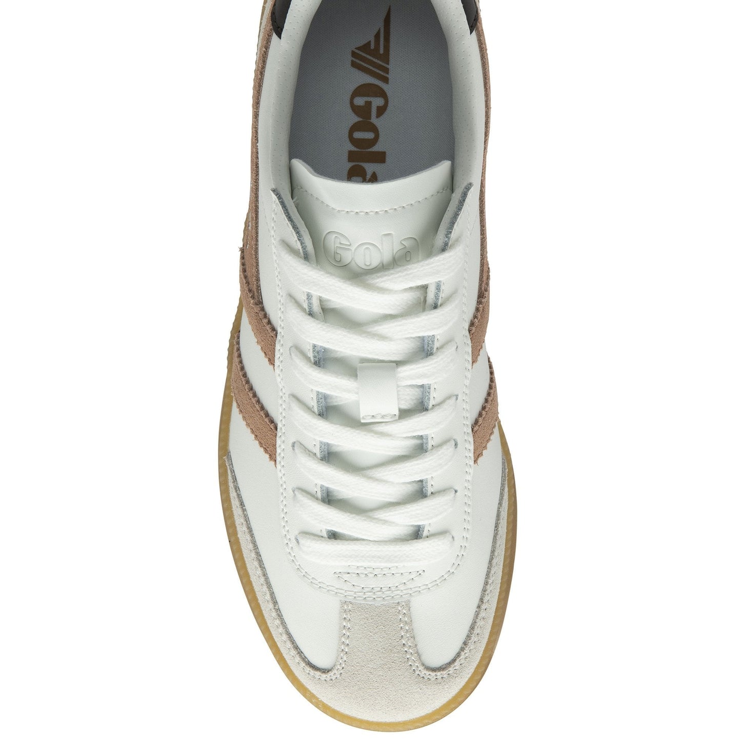 Gola Classics Women's Viper Leather Sneakers - White/Cameo/Dark Brown/Gum