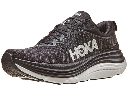HOKA Women's Gaviota 5 Everyday Running Sneaker - Black/White