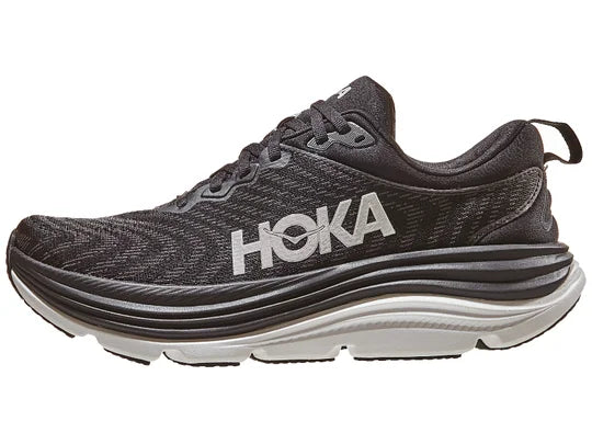 HOKA Women's Gaviota 5 Everyday Running Sneaker - Black/White