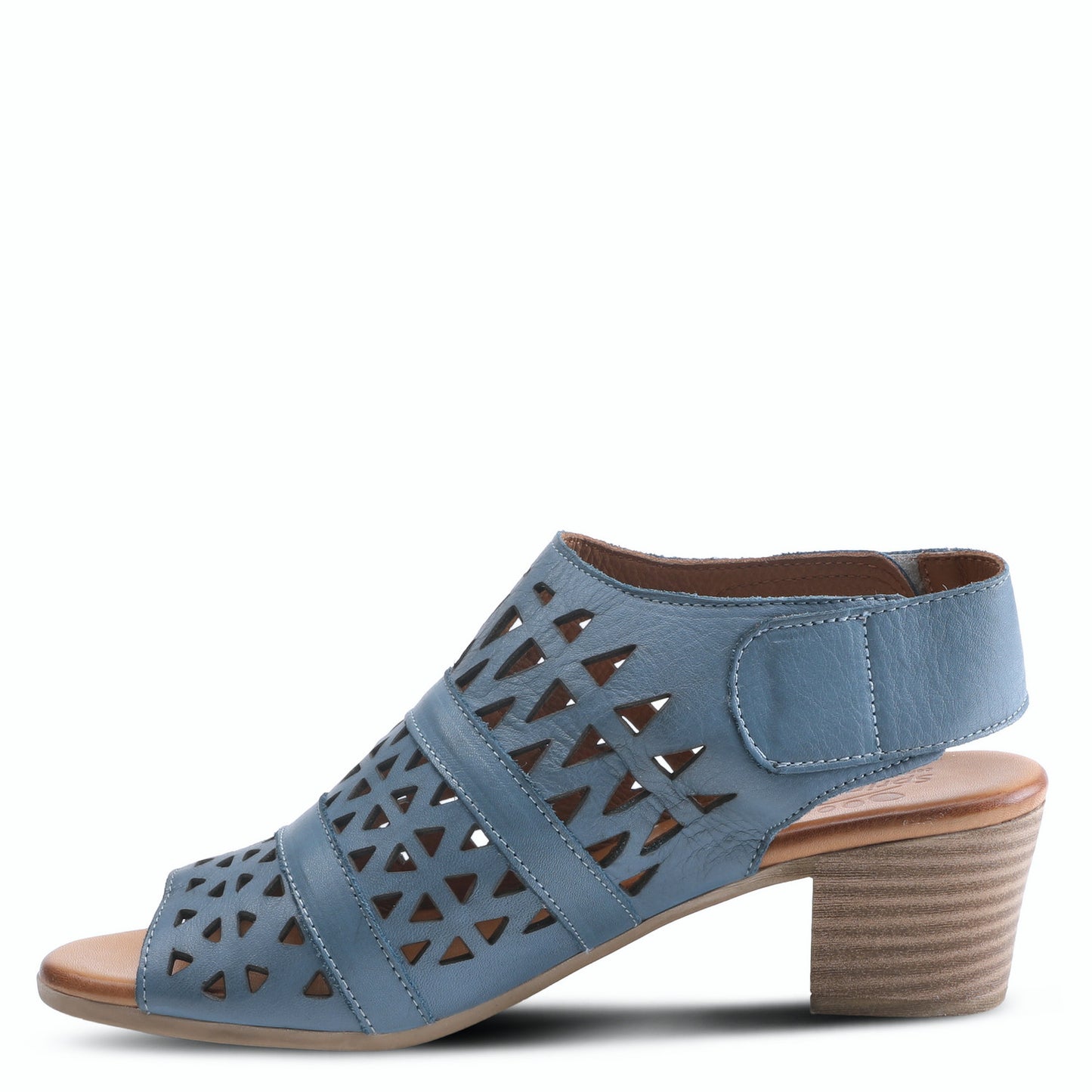 Spring Step Women's Dorotha Classic Leather Heeled Sandals - Blue