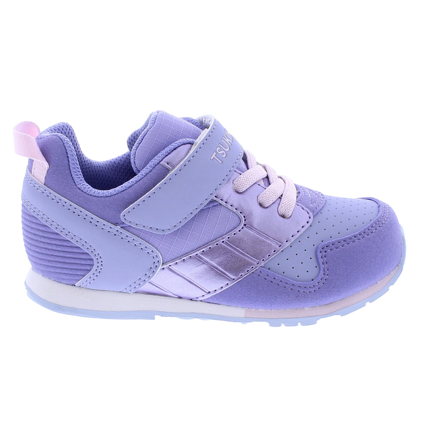 Tsukihoshi Kids Velcro Racer - Lilac/Rose (Sizes 7 to 13)