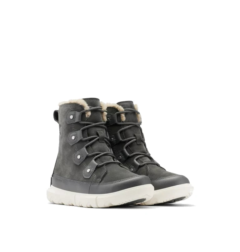 Sorel Women's Explorer II Joan Faux Fur Waterproof Boot - Grill/Fawn