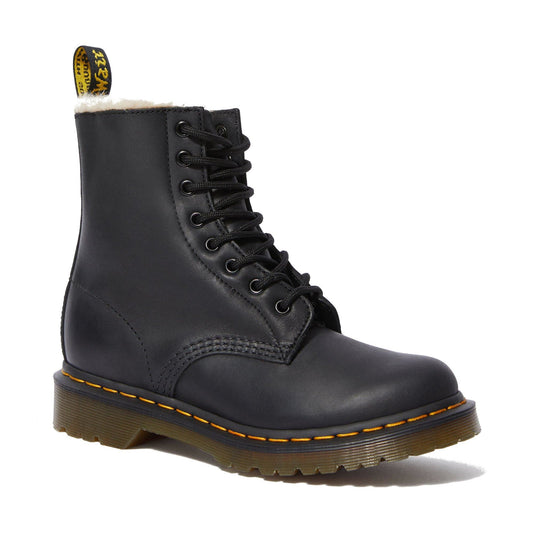 Dr. Martens Women's 1460 8-Eye Fur Boot - Black