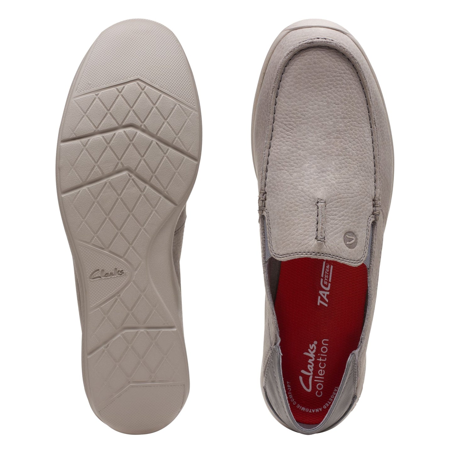 Clarks Men's Gorwin Step - Light Grey Nubuck