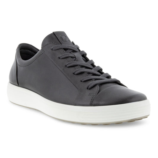 3/4 view ECCO Men's Soft 7 City Sneaker - Titanium