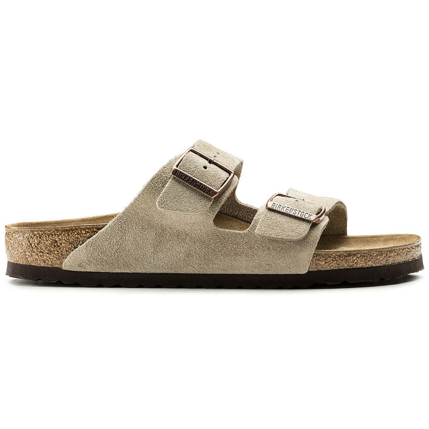 Birkenstock Unisex Arizona Soft Footbed - Taupe Suede