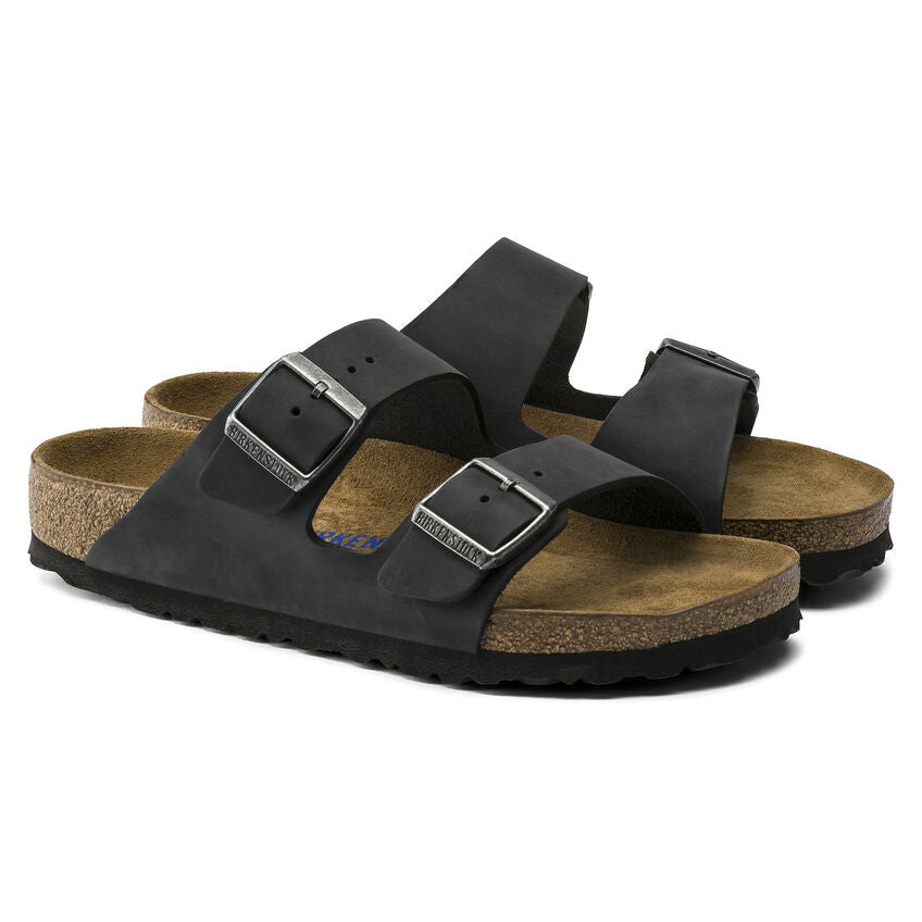 Birkenstock Unisex Arizona Soft Footbed Oiled Leather - Black