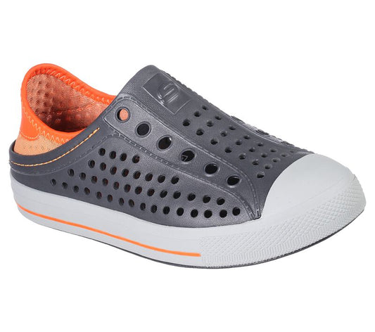 Skechers Kids' Foamies Guzman Steps - Charcoal/Orange