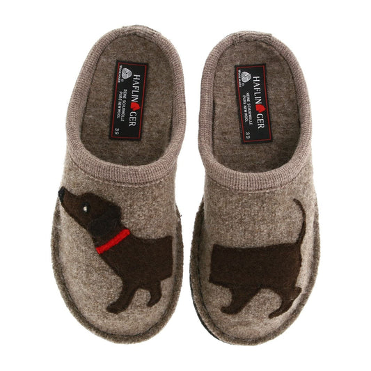 Haflinger Women's Doggy Slippers - Earth