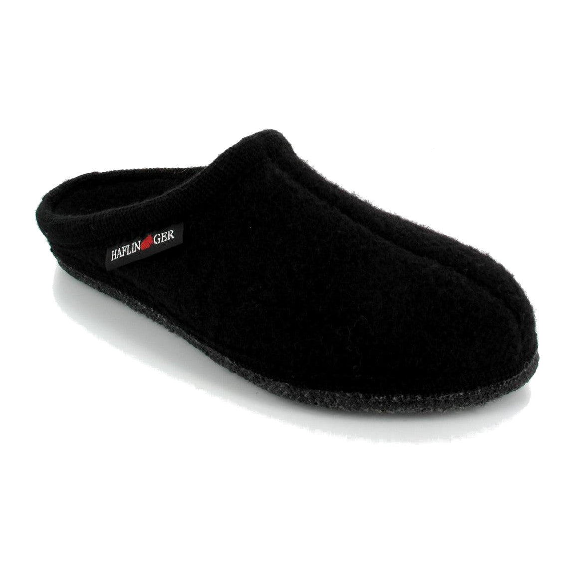 Haflinger Unisex AT (AT74) Versitile Slipper with Rubber Sole - Black