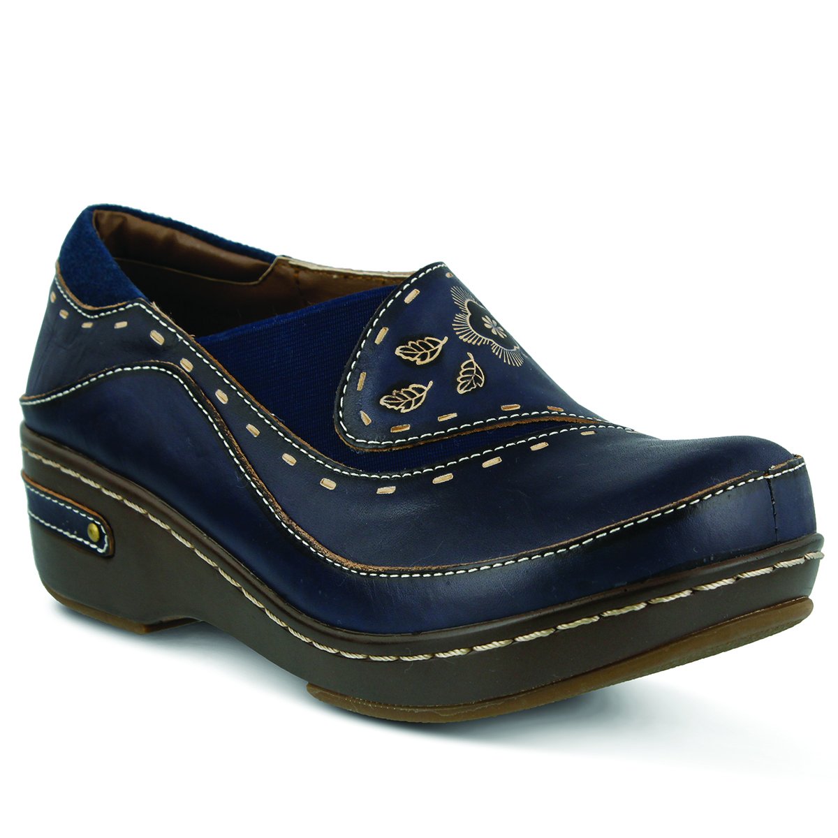 L`Artiste by Spring Step Women's Burbank Clog - Blue