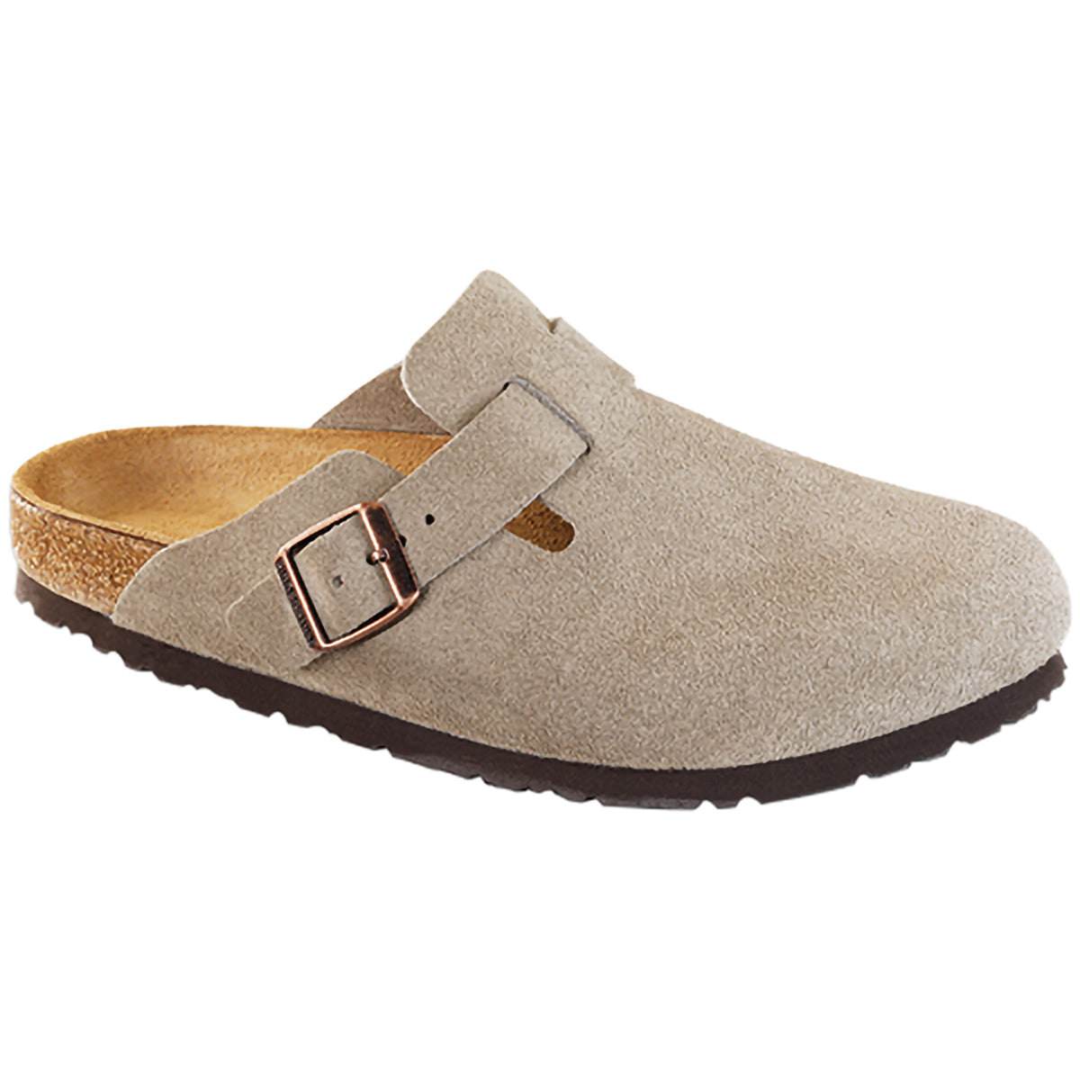 Birkenstock Boston Soft Footbed - Suede Leather Taupe