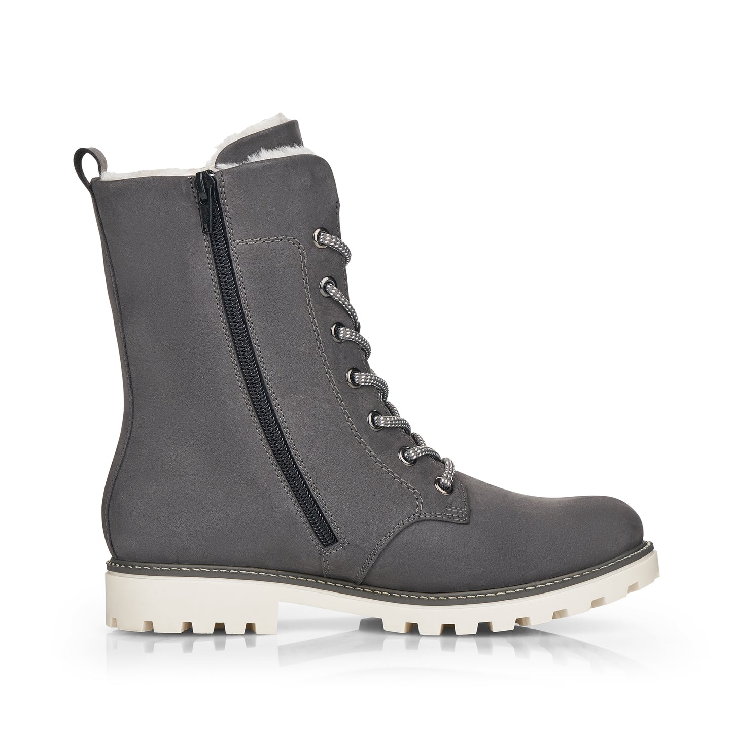 Rieker Women's Samira 76 Water Resistant Boots - Granit/Bianco