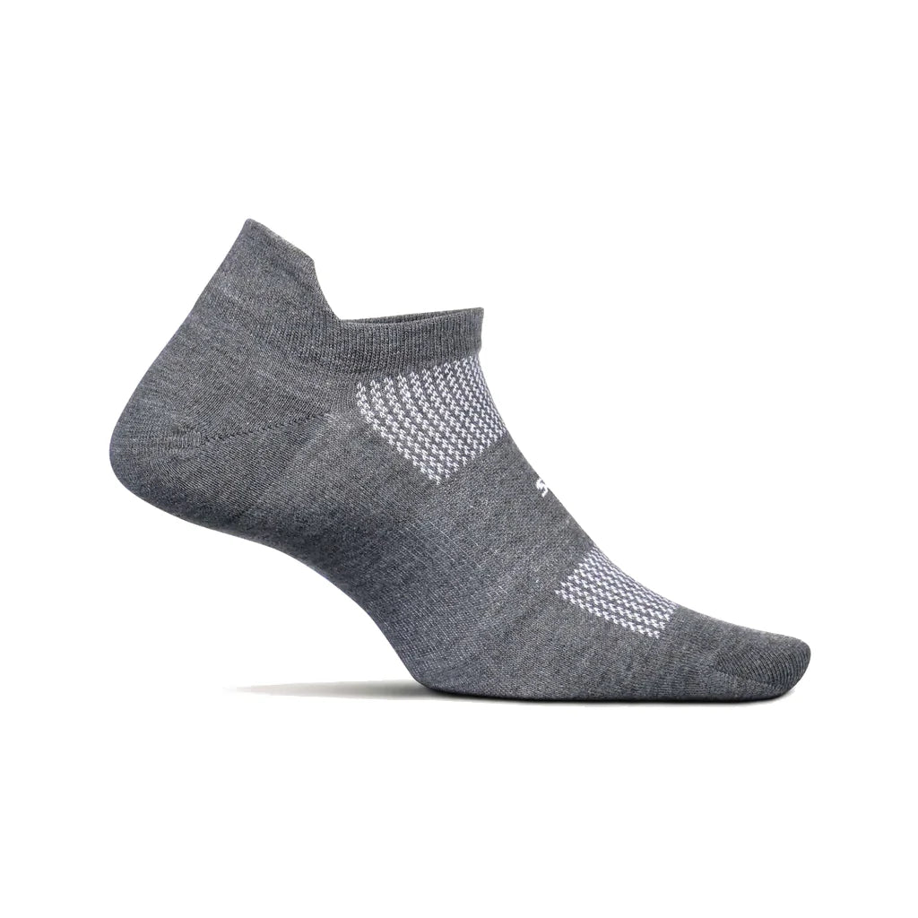 Feetures High Performance Ultra Light No Show Tab Sock - Heather Gray