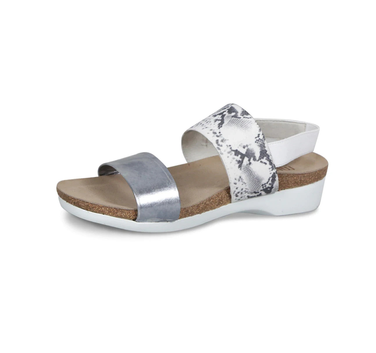 Munro Women's Pisces Sandal - Silver/ White Snake