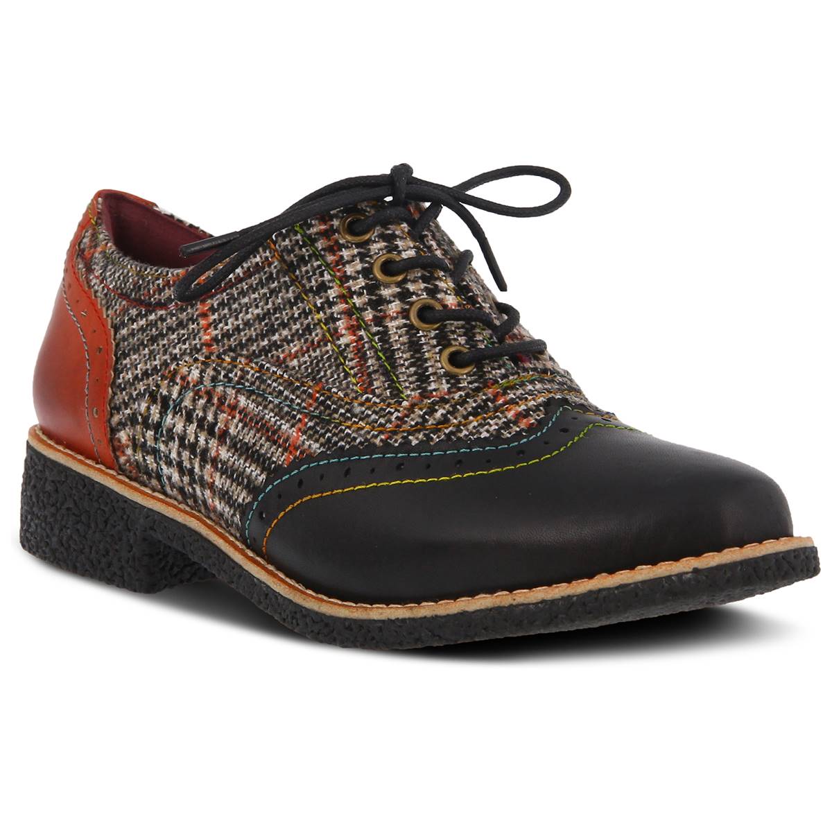 L`Artiste by Spring Step Women's Muggiasti Oxford - Black Multi