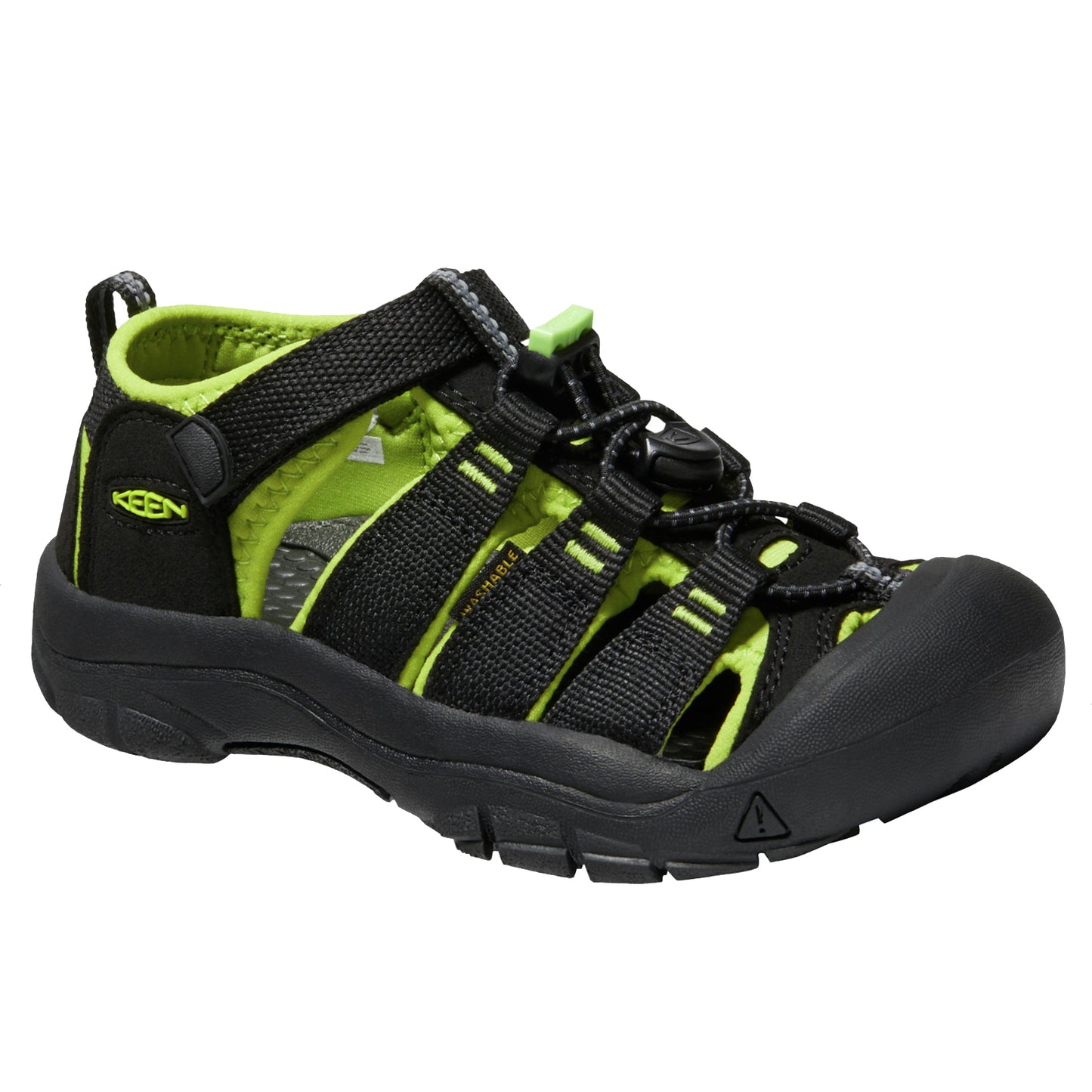 Keen Newport (Kids) H2 Sandal - Black/Lime Green