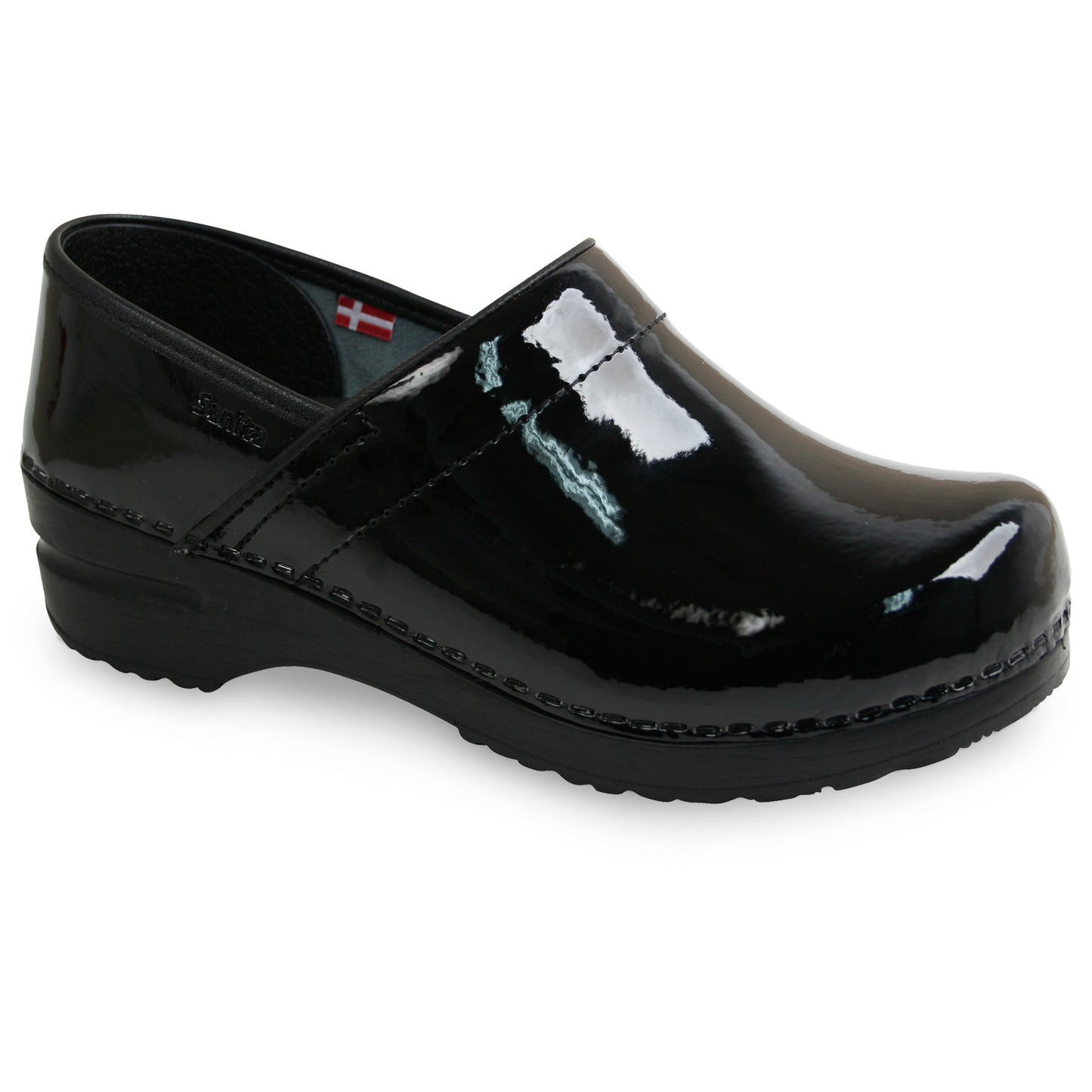 Professional Women's Patent Clog - Black