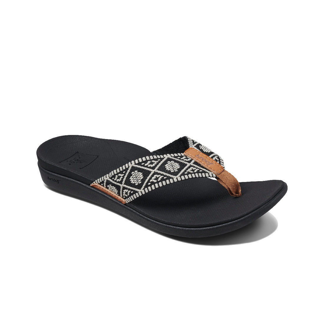 REEF Women's Ortho Woven Sandal - Black/White