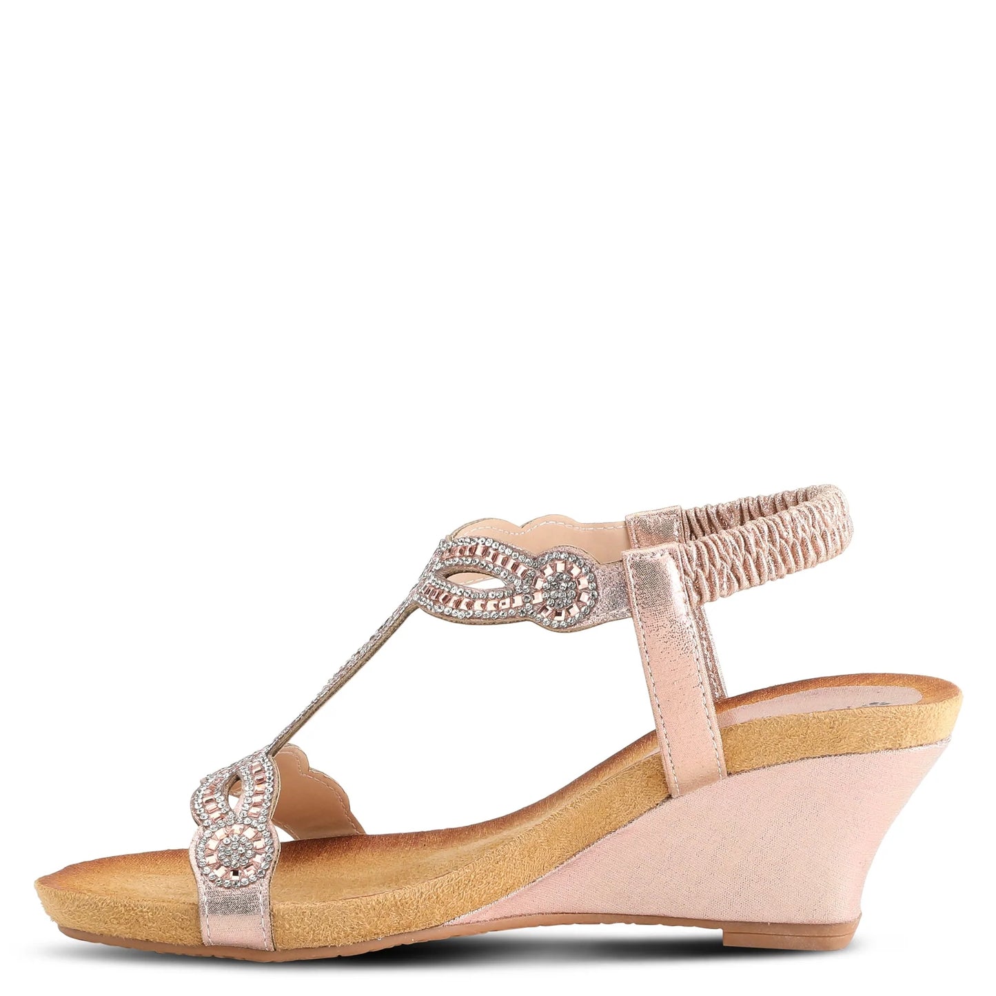 Spring Step Women's Patrizia Shining T-Strap Sandal - Champagne