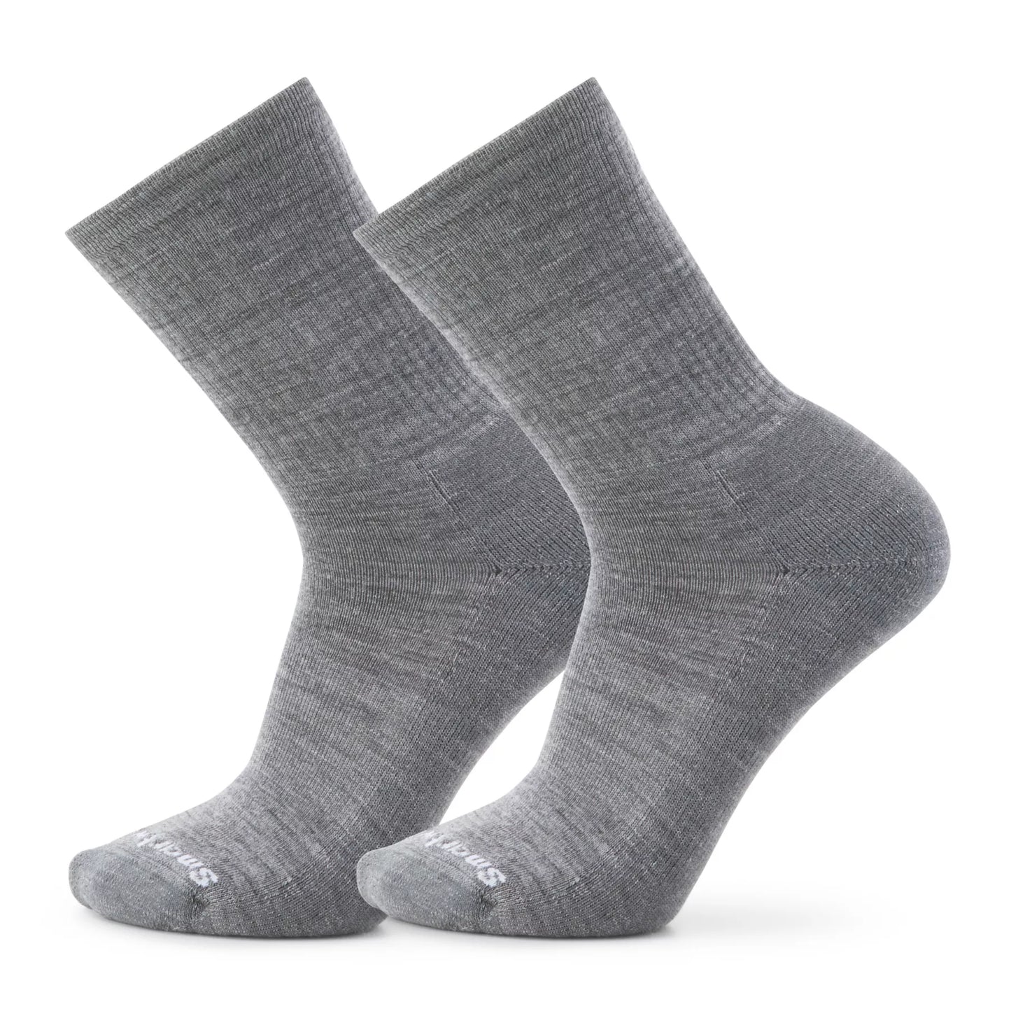 Smartwool Everyday Solid Rib Crew 2 Pack Socks - Medium Grey