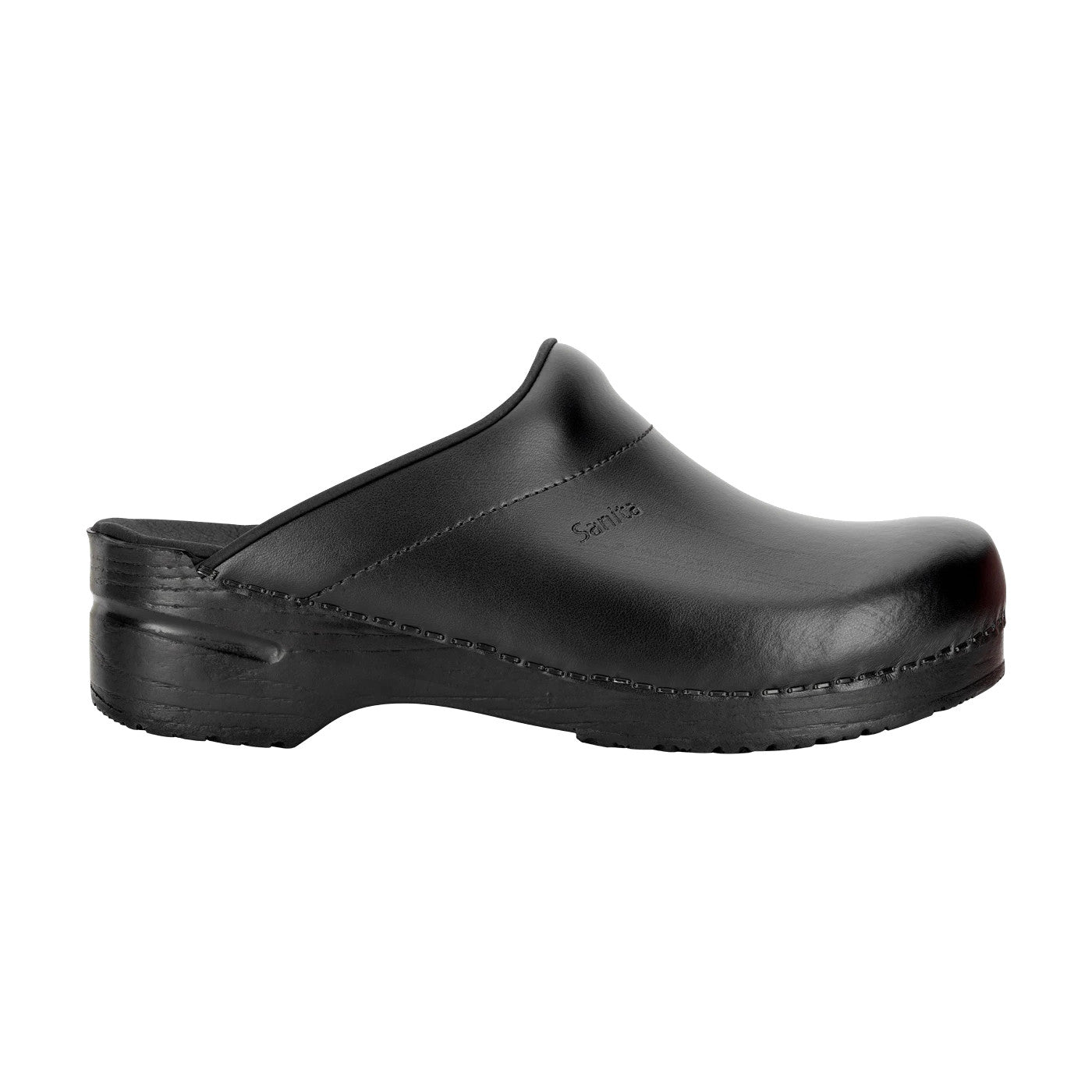 Sanita Men's Original Karl Open Back Clog Black PU