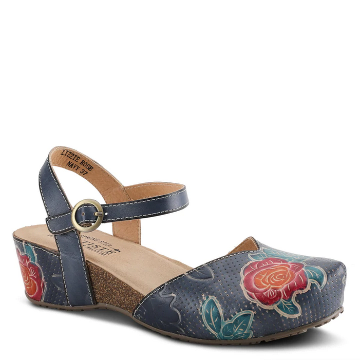 Spring Step Women s L Artiste Lizzie Rose Sandal Navy Multi