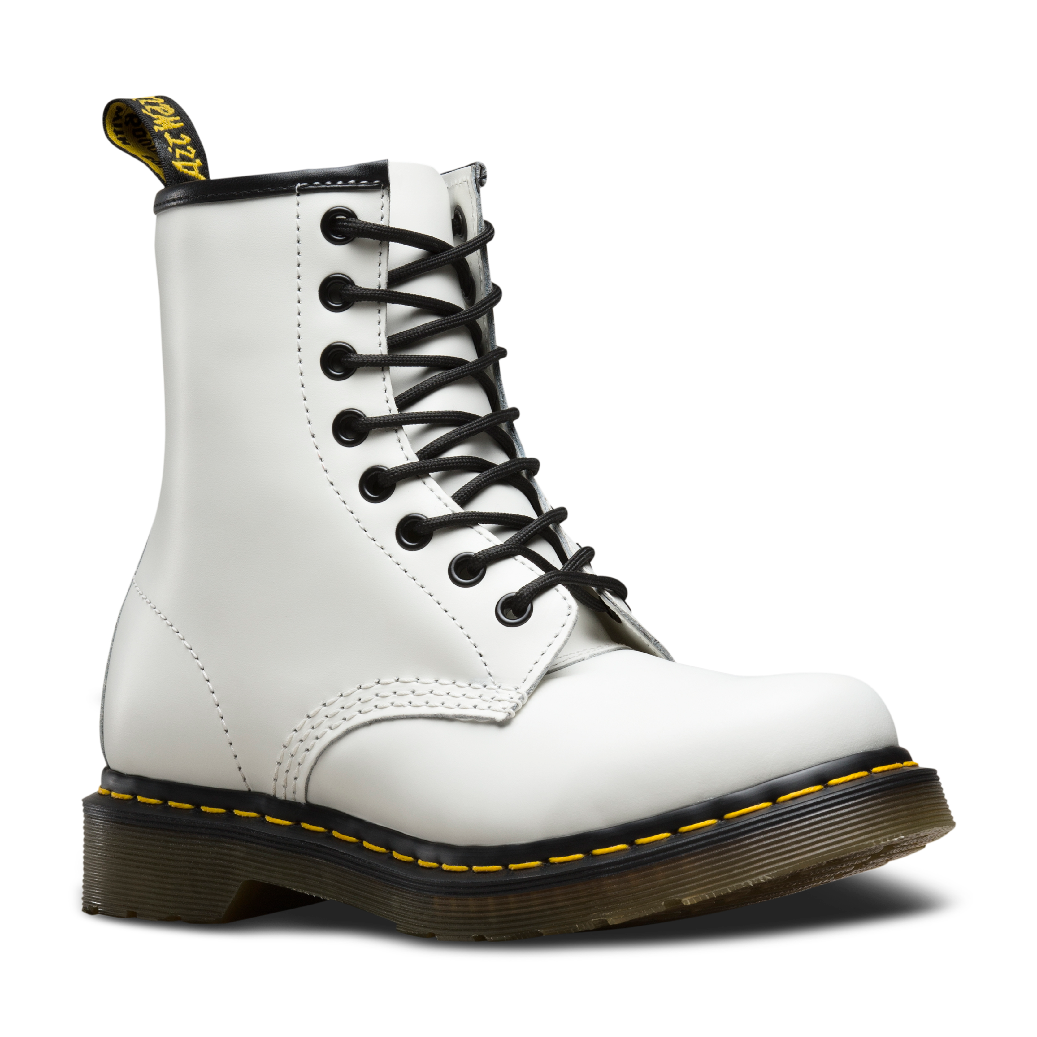 Dr. Martens Women's 1460 Smooth Leather Lace Up Boot - White – Alamo Shoes