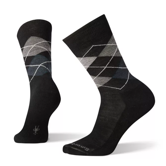 Smartwool Unisex Diamond Jim Cushioned Everyday Argyle Socks - Black