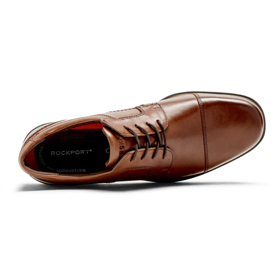 top part of shoe laced Rockport Men's Taylor Waterproof Cap Toe - Tan