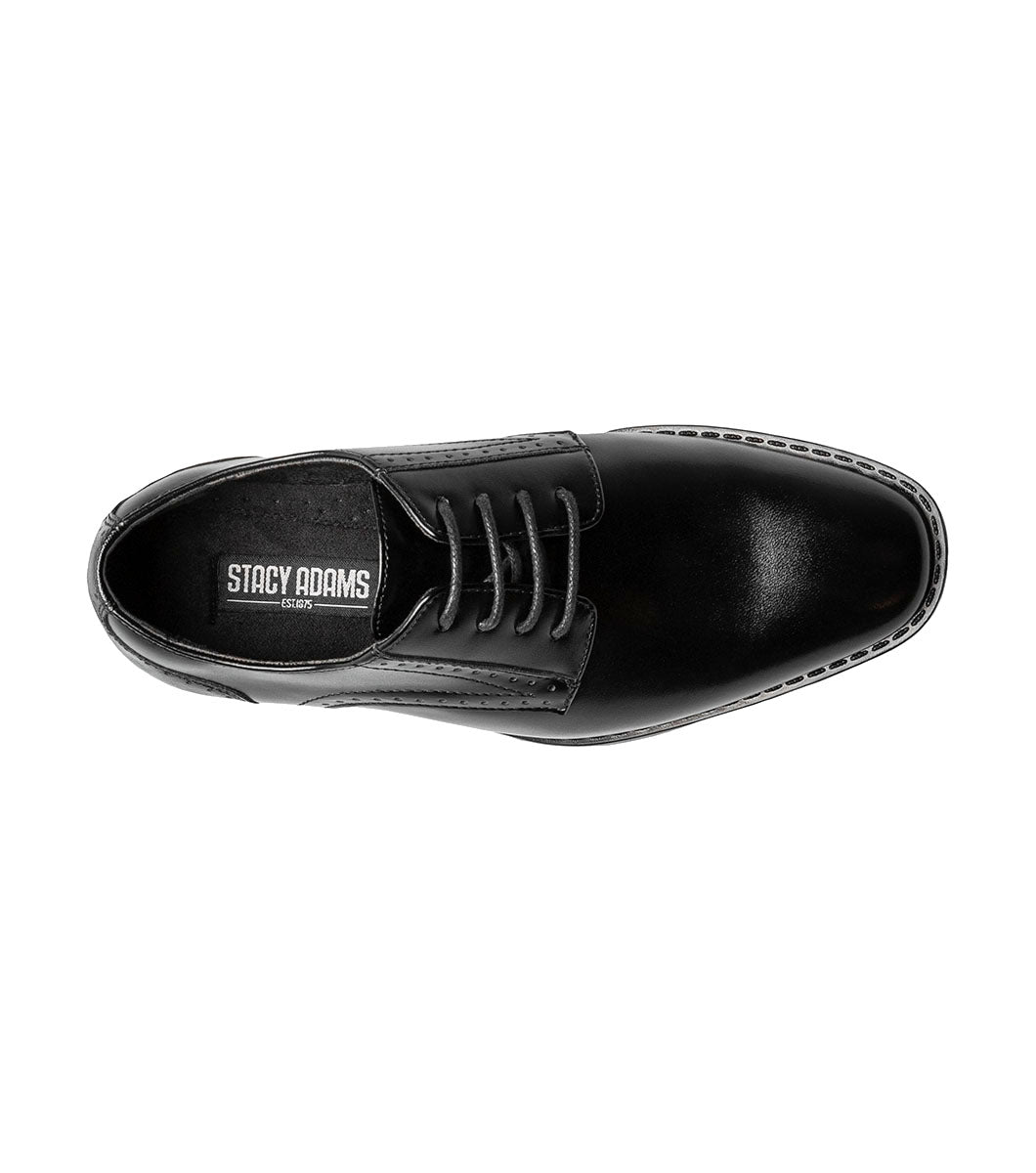 Stacy Adams Boys Kalvin Plain Toe Oxford - Black