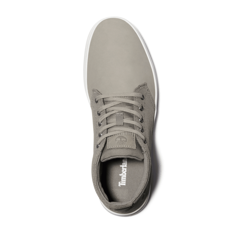 Top down view of grey shoe Timberland Men's Davis Square F/L Chukka - Medium Grey
