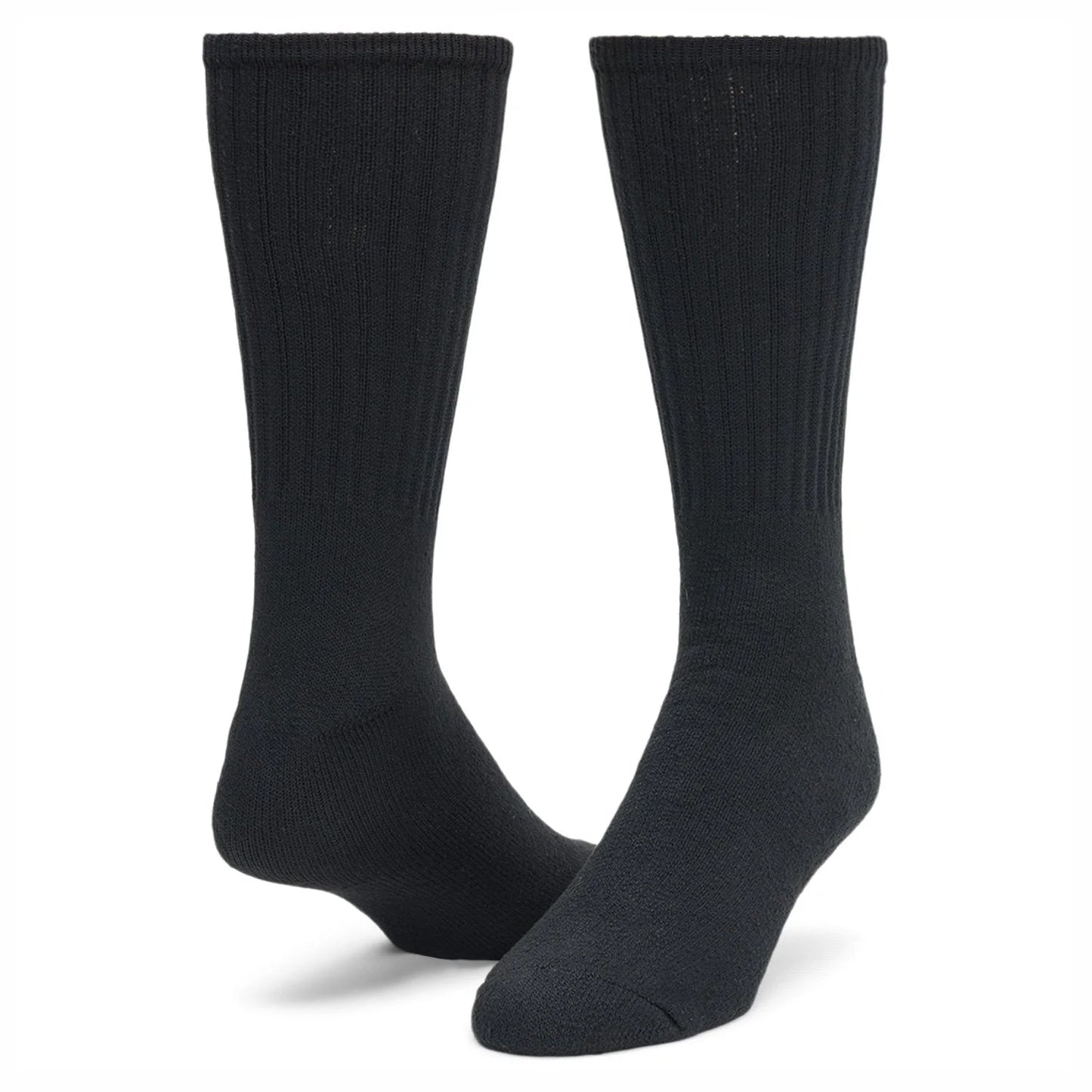 Wigwam Volley Midweight Cotton Athletic Crew Sock - Black
