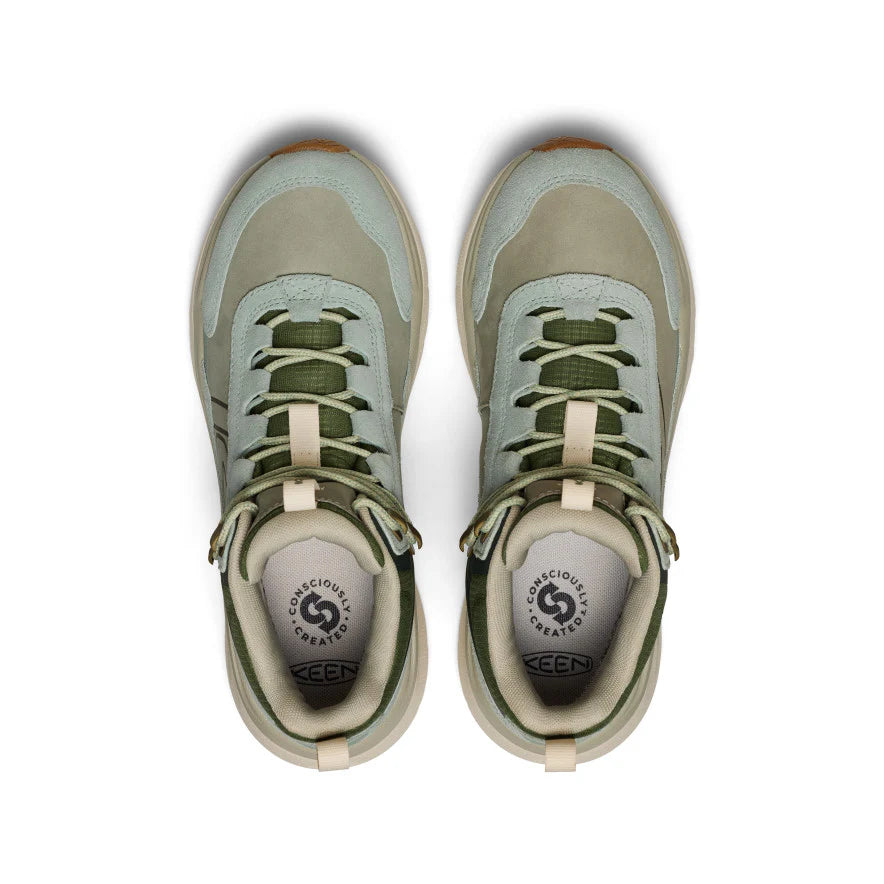 Keen Women's Leiki Waterproof Leather Hiking Boot - Iceberg Green/Bronze Green