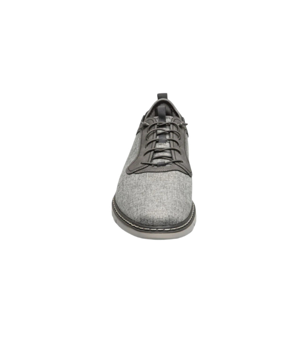 Stacy Adams Men's Scanlan Plain Toe Elastic Lace Up - Gray Multi