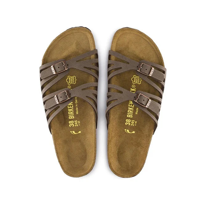Birkenstock Women's Granada Birko-Flor Nubuck - Mocca
