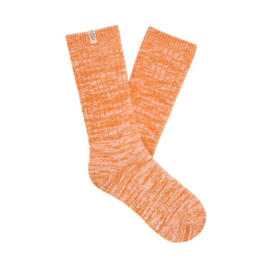 Ugg Women's Rib Knit Slounchy Crew Socks - Dark Apricot