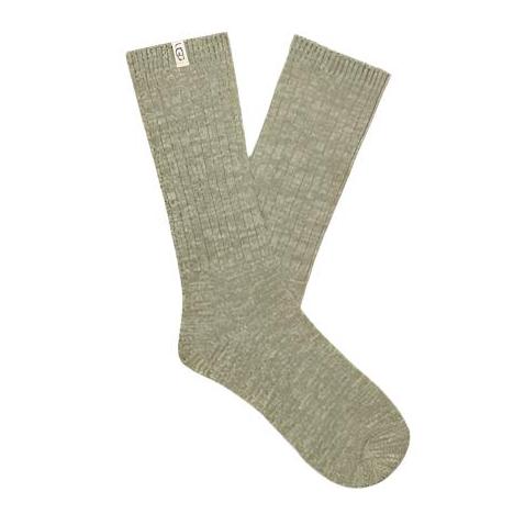 UGG® Women's Rib Knit Slouchy Crew Sock - Moss Green/Grassland