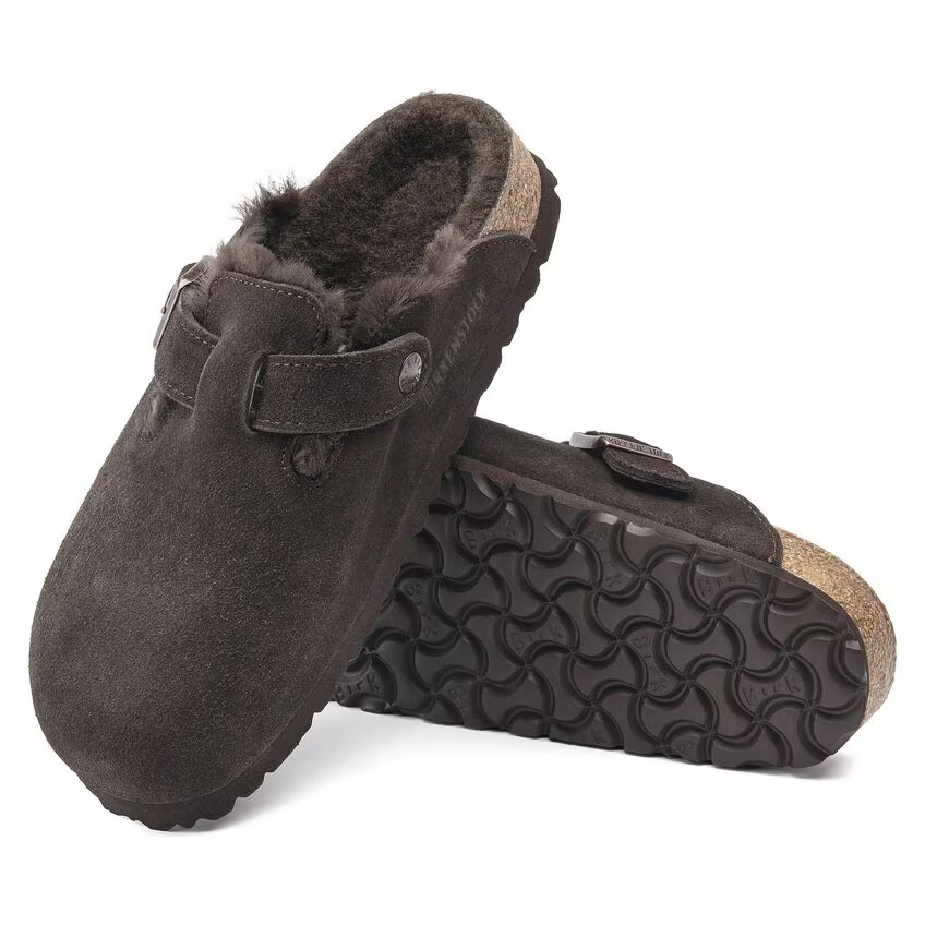 Birkenstock Unisex Boston Shearling Clog - Mocha