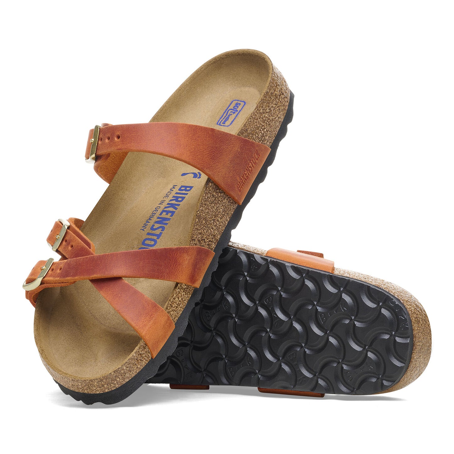 Women's Birkenstock Franca Sandals - Burnt Orange Oiled Leather