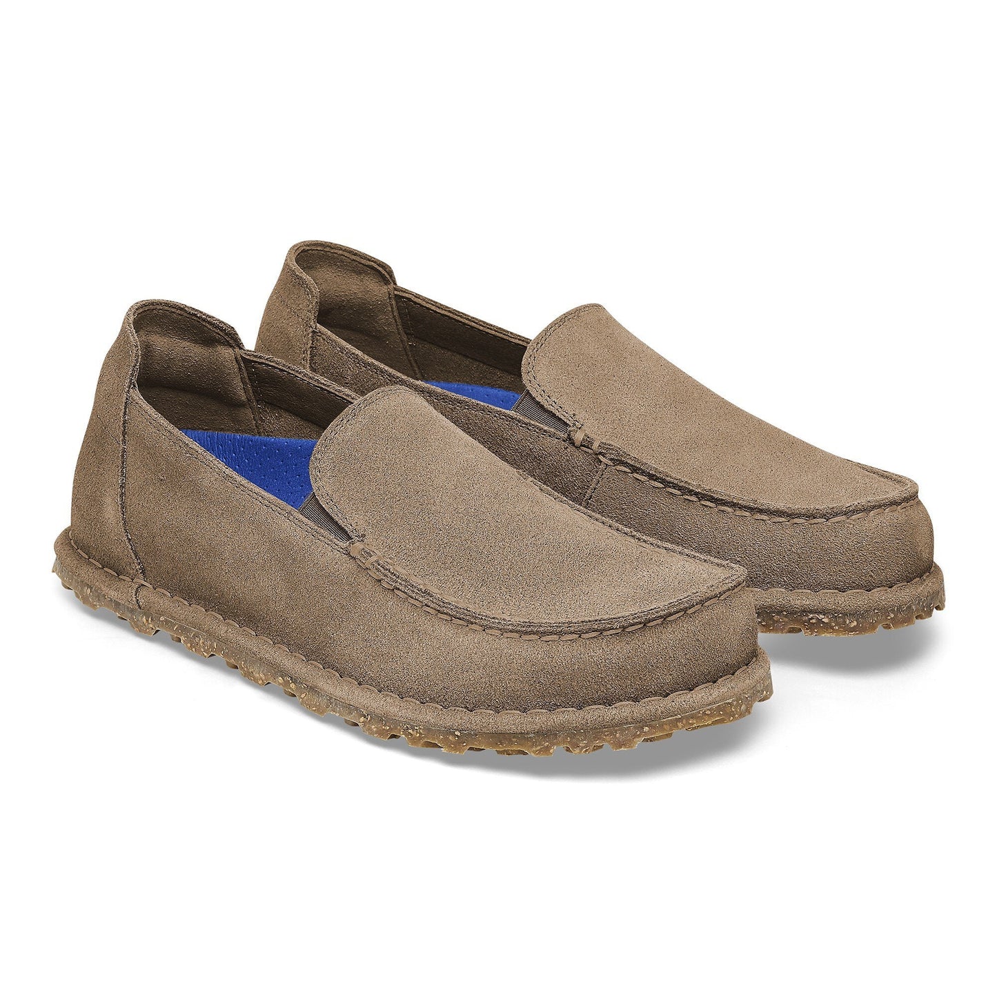 Birkestock Men's Utti Slip On Shoe - Suede Leather Gray Taupe