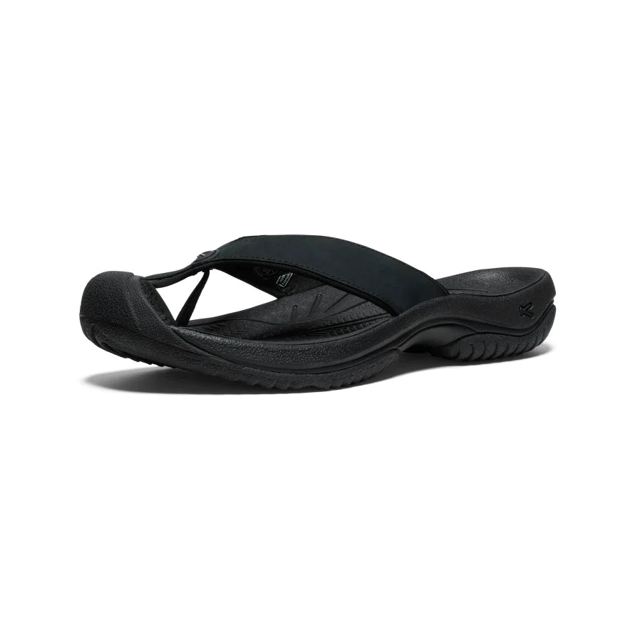 Men's Waimea TG Leather Flip-Flop Sandals - Black