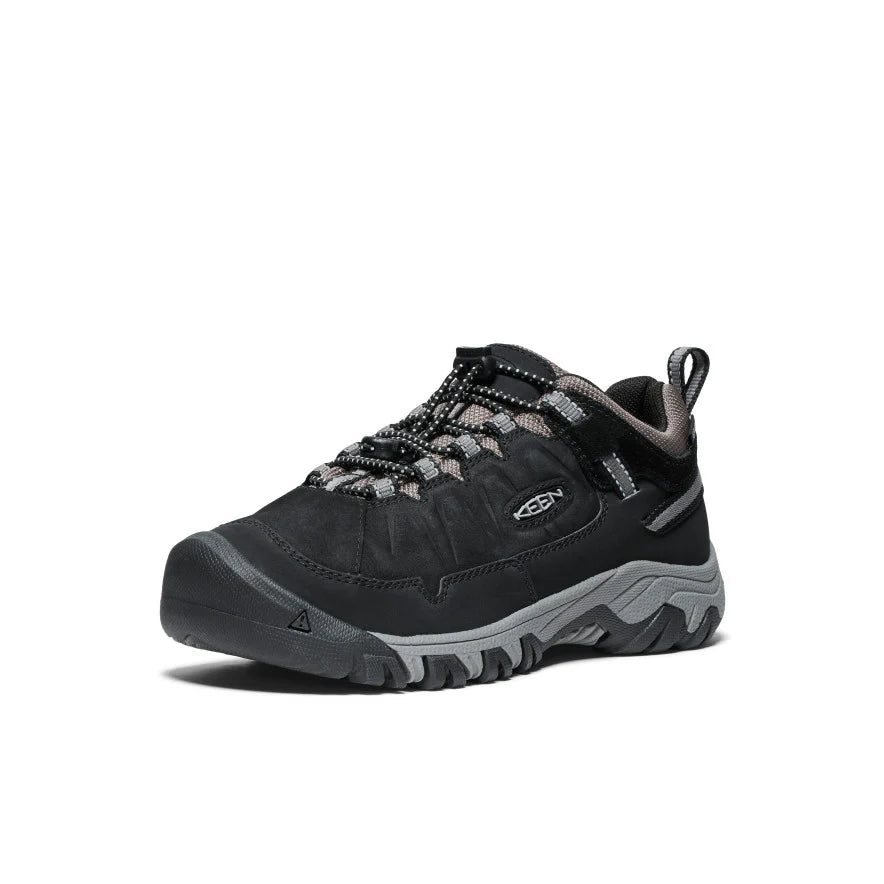 Keen Big Kid's Targhee IV Low Waterproof Boot - Black/Steel Grey