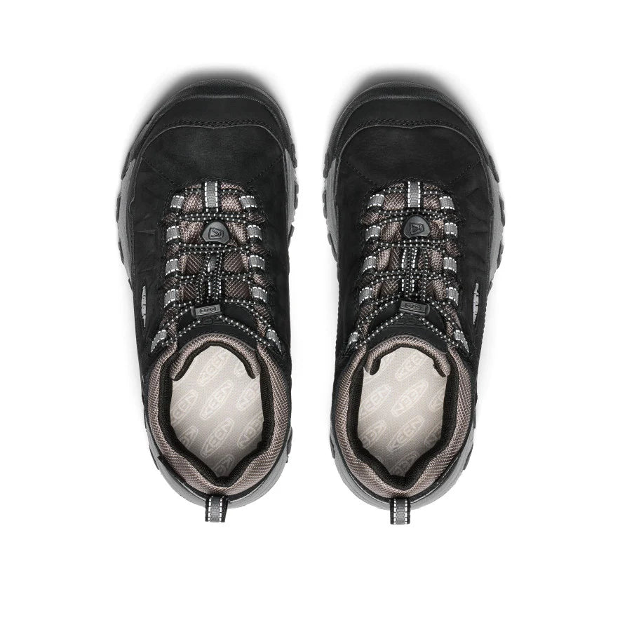 Keen Big Kid's Targhee IV Low Waterproof Boot - Black/Steel Grey