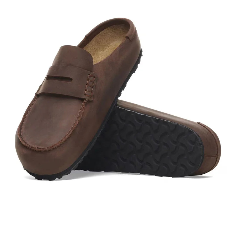 Birkenstock Men's Oiled Leather Naples Loafers - Habana