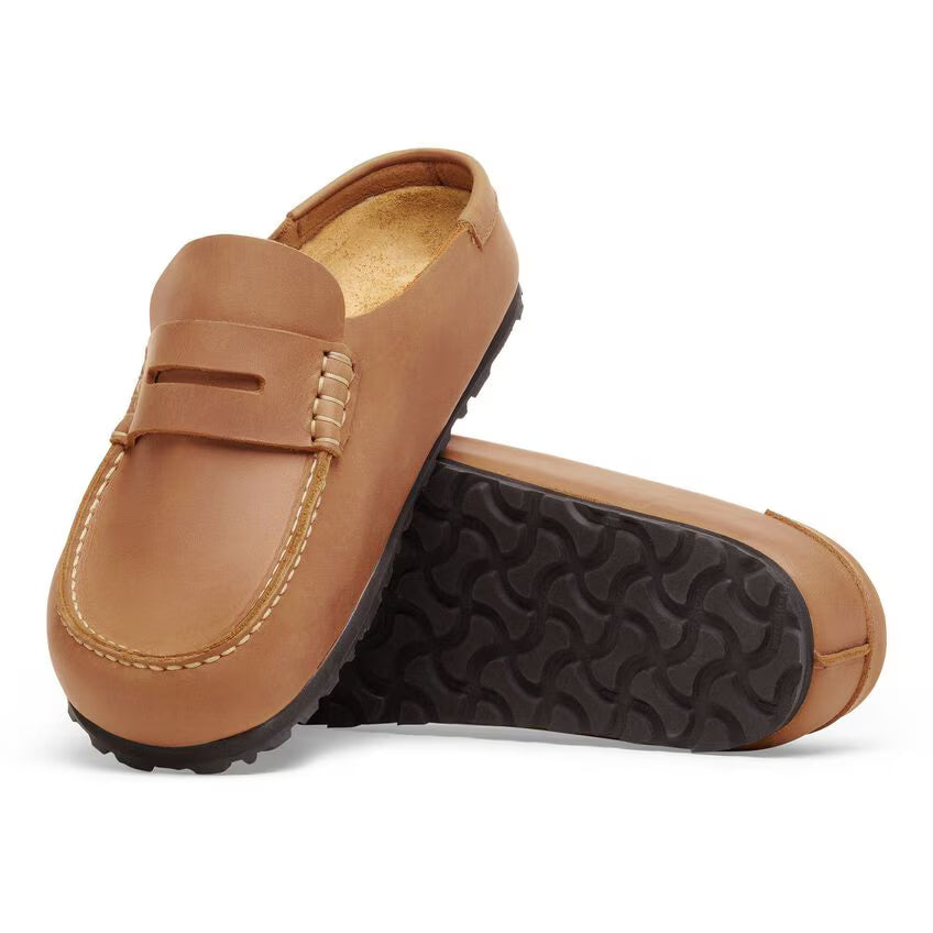 Birkenstock Women's Naples Wrapped Oiled Leather Clog - Cognac