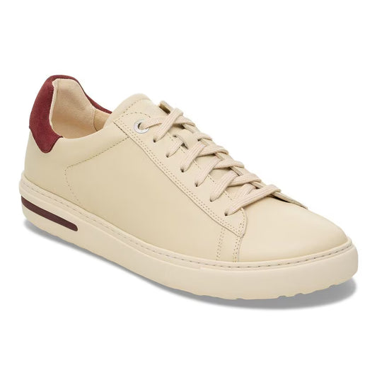 Birkenstock Women's Bend Low Leather Sneaker - Eggshell/Zinfandel